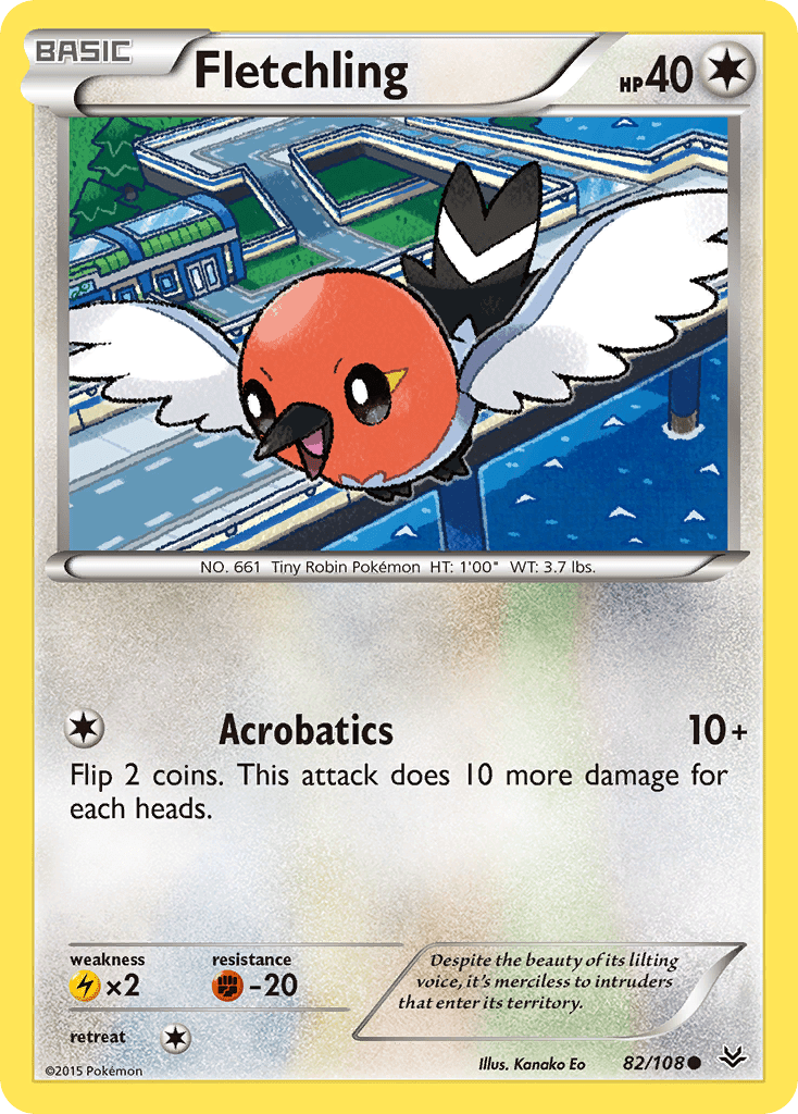 Fletchling (82/108) [XY: Roaring Skies] Pokemon Single Pokémon  | Multizone: Comics And Games