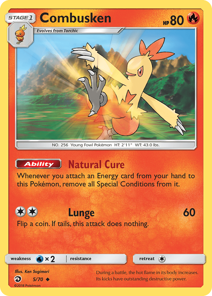 Combusken (5/70) [Sun & Moon: Dragon Majesty] Pokemon Single Pokémon  | Multizone: Comics And Games
