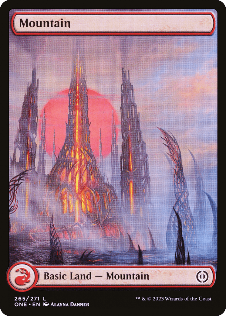 Mountain (265) (Full-Art) [Phyrexia: All Will Be One] MTG Single Magic: The Gathering  | Multizone: Comics And Games