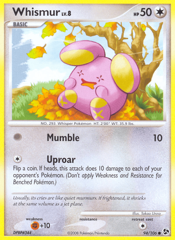 Whismur (94/106) [Diamond & Pearl: Great Encounters] Pokemon Single Pokémon  | Multizone: Comics And Games