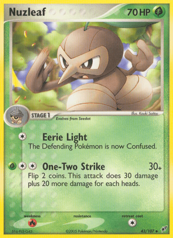 Nuzleaf (43/107) [EX: Deoxys] Pokemon Single Pokémon  | Multizone: Comics And Games
