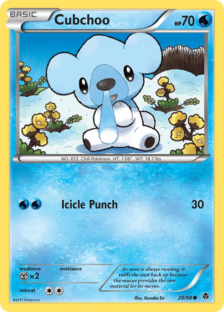 Cubchoo (29/98) [Black & White: Emerging Powers] Pokemon Single Pokémon  | Multizone: Comics And Games