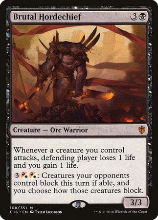 Brutal Hordechief [Commander 2016] MTG Single Magic: The Gathering  | Multizone: Comics And Games