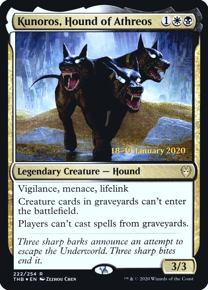 Kunoros, Hound of Athreos [Theros Beyond Death Prerelease Promos] MTG Single Magic: The Gathering  | Multizone: Comics And Games