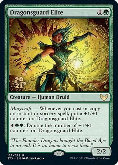 Dragonsguard Elite [Strixhaven: School of Mages Prerelease Promos] MTG Single Magic: The Gathering  | Multizone: Comics And Games