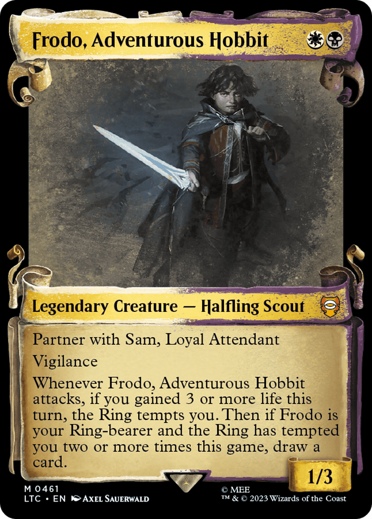 Frodo, Adventurous Hobbit [The Lord of the Rings: Tales of Middle-Earth Commander Showcase Scrolls] MTG Single Magic: The Gathering  | Multizone: Comics And Games