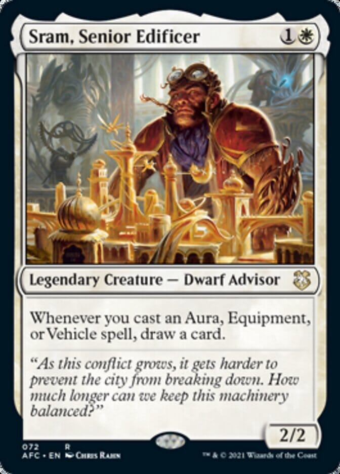 Sram, Senior Edificer [Dungeons & Dragons: Adventures in the Forgotten Realms Commander] MTG Single Magic: The Gathering  | Multizone: Comics And Games