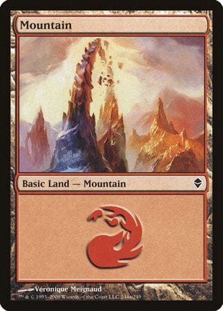 Mountain (244a) [Zendikar] MTG Single Magic: The Gathering  | Multizone: Comics And Games