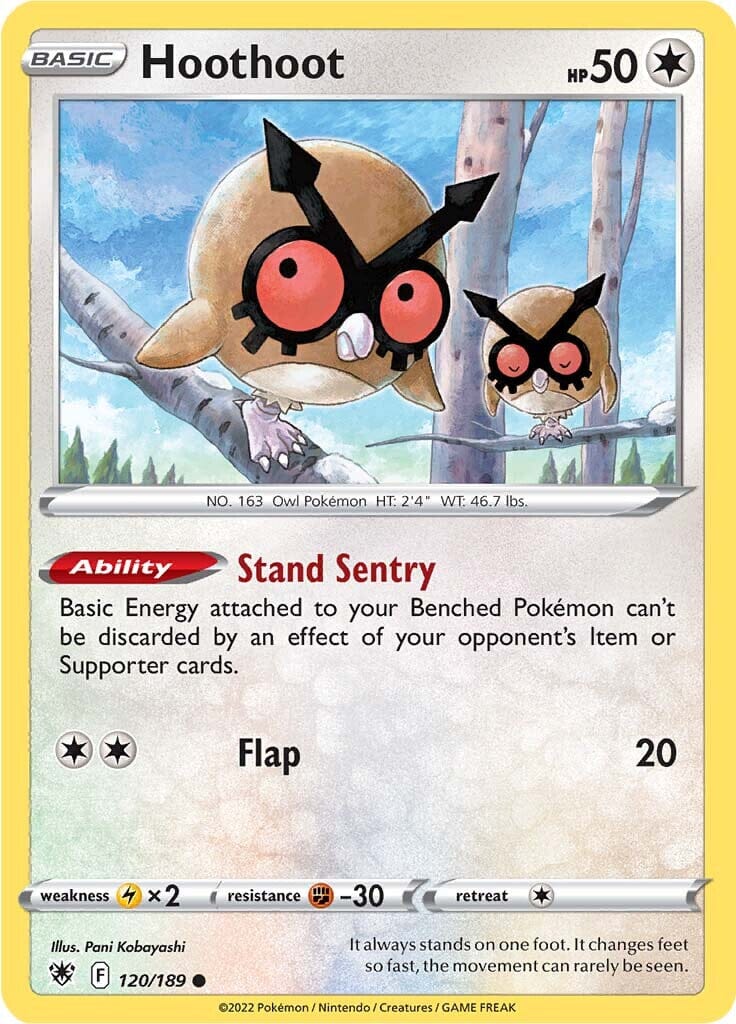 Hoothoot (120/189) [Sword & Shield: Astral Radiance] Pokemon Single Pokémon  | Multizone: Comics And Games