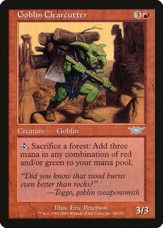 Goblin Clearcutter [Legions] MTG Single Magic: The Gathering  | Multizone: Comics And Games