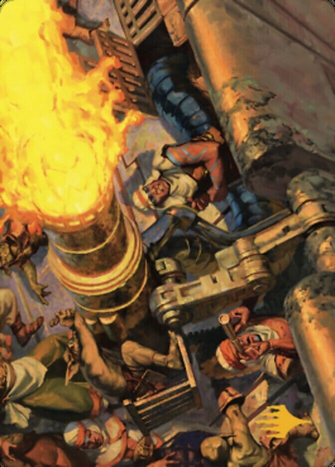 Mana Cannons Art Card (Gold-Stamped Signature) [Dominaria United Art Series] MTG Single Magic: The Gathering  | Multizone: Comics And Games