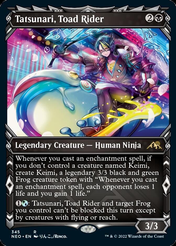 Tatsunari, Toad Rider (Showcase Ninja) [Kamigawa: Neon Dynasty] MTG Single Magic: The Gathering  | Multizone: Comics And Games