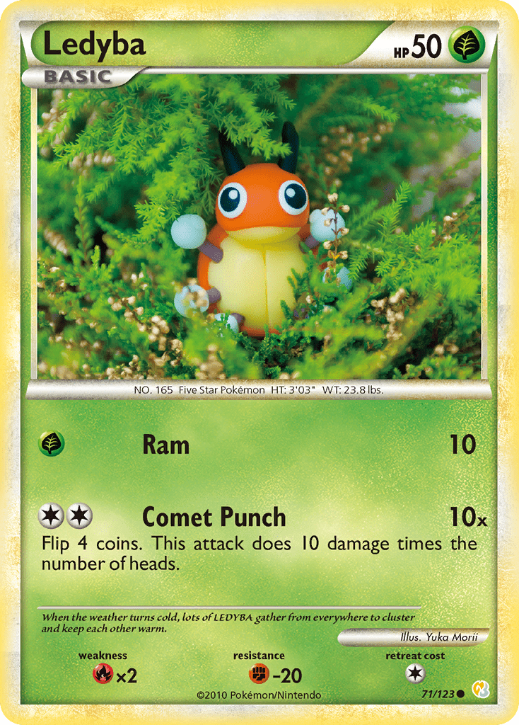 Ledyba (71/123) [HeartGold & SoulSilver: Base Set] Pokemon Single Pokémon  | Multizone: Comics And Games