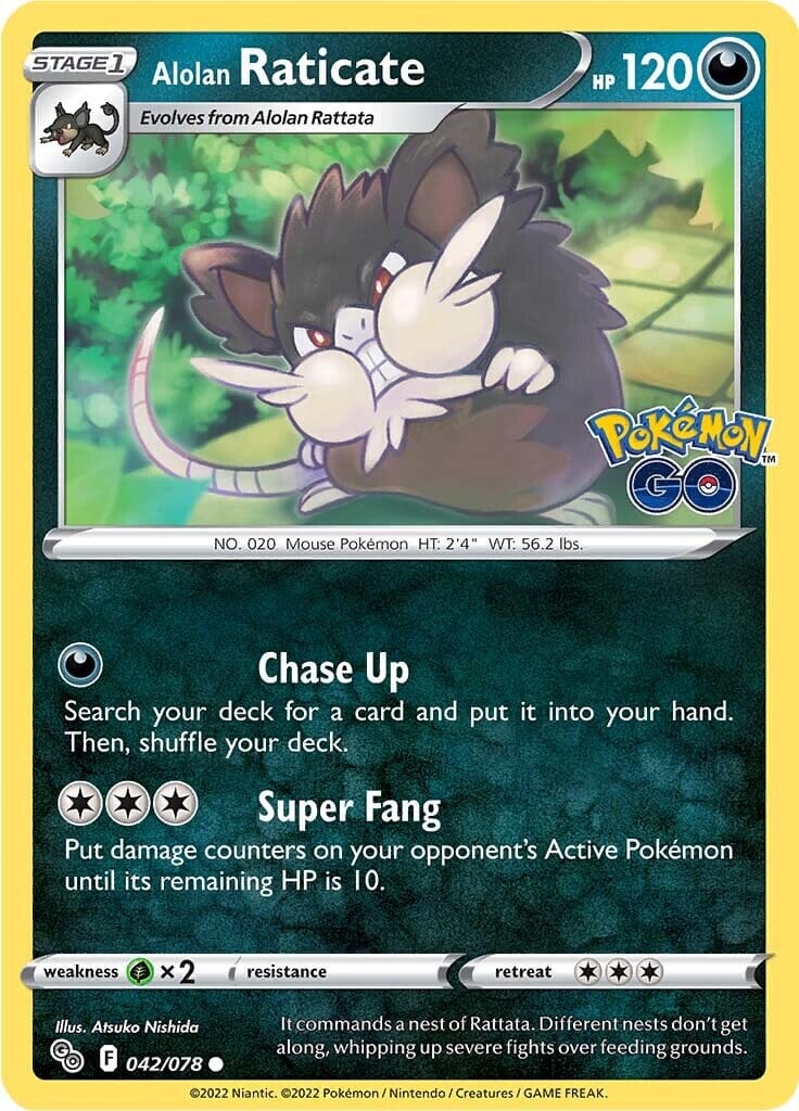 Alolan Raticate (042/078) [Pokémon GO] Pokemon Single Pokémon  | Multizone: Comics And Games