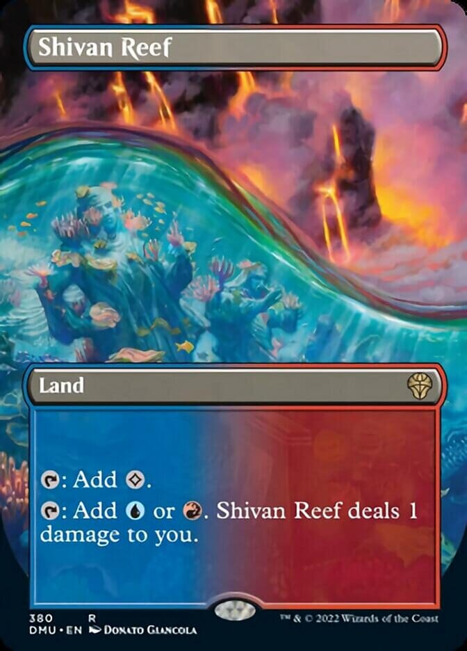 Shivan Reef (Borderless Alternate Art) [Dominaria United] MTG Single Magic: The Gathering  | Multizone: Comics And Games