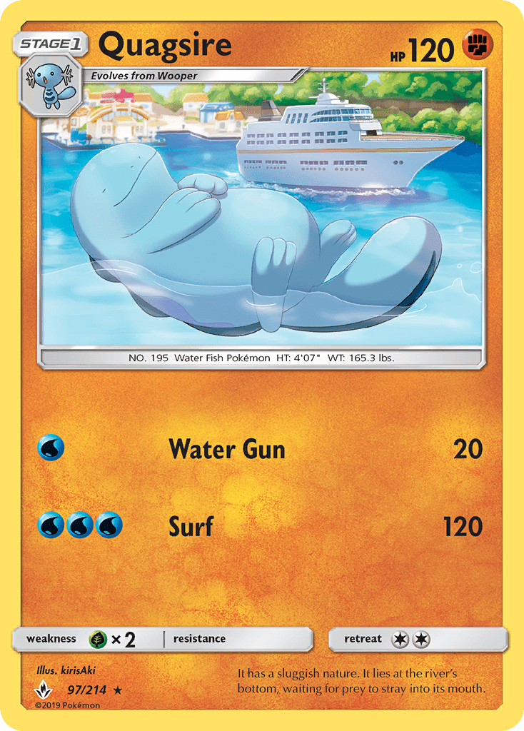 Quagsire (97/214) [Sun & Moon: Unbroken Bonds] Pokemon Single Pokémon  | Multizone: Comics And Games