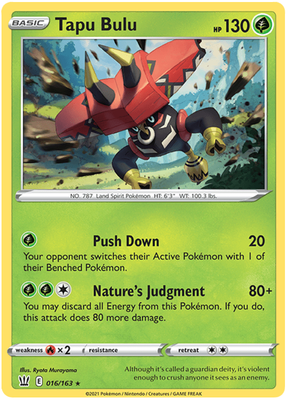 Tapu Bulu (016/163) [Sword & Shield: Battle Styles] Pokemon Single Pokémon  | Multizone: Comics And Games