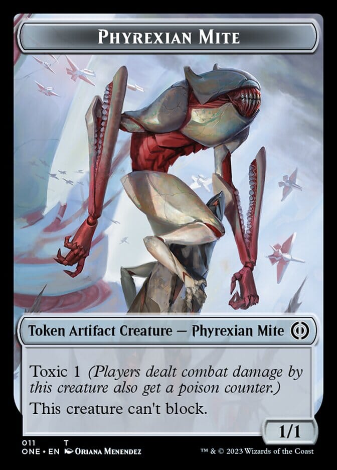 Phyrexian Mite (011) // Phyrexian Germ Double-Sided Token [Phyrexia: All Will Be One Commander Tokens] MTG Single Magic: The Gathering  | Multizone: Comics And Games