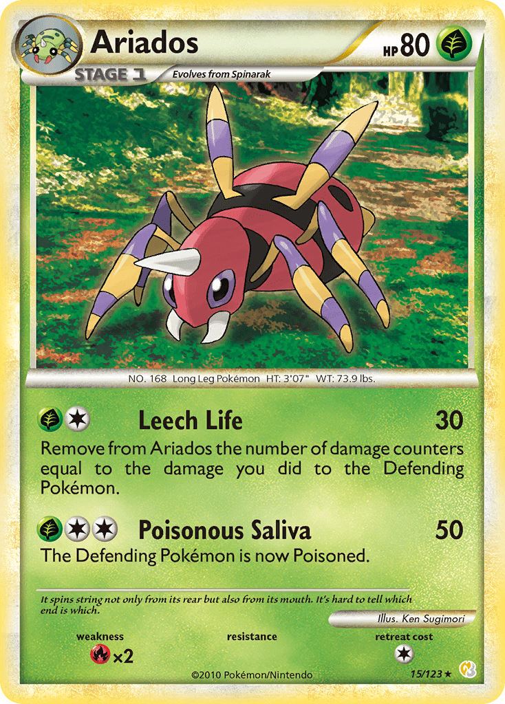 Ariados (15/123) [HeartGold & SoulSilver: Base Set] Pokemon Single Pokémon  | Multizone: Comics And Games