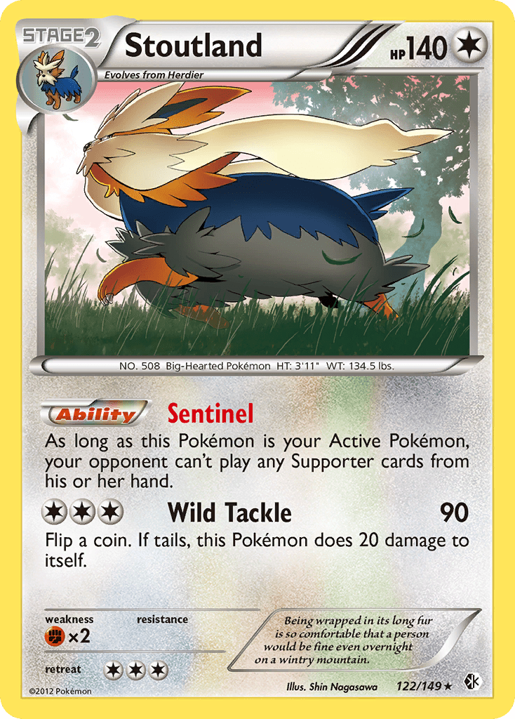 Stoutland (122/149) [Black & White: Boundaries Crossed] Pokemon Single Pokémon  | Multizone: Comics And Games