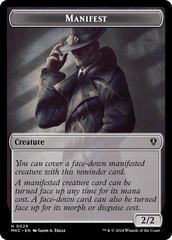 Saproling // Manifest Double-Sided Token [Murders at Karlov Manor Commander Tokens] MTG Single Magic: The Gathering  | Multizone: Comics And Games