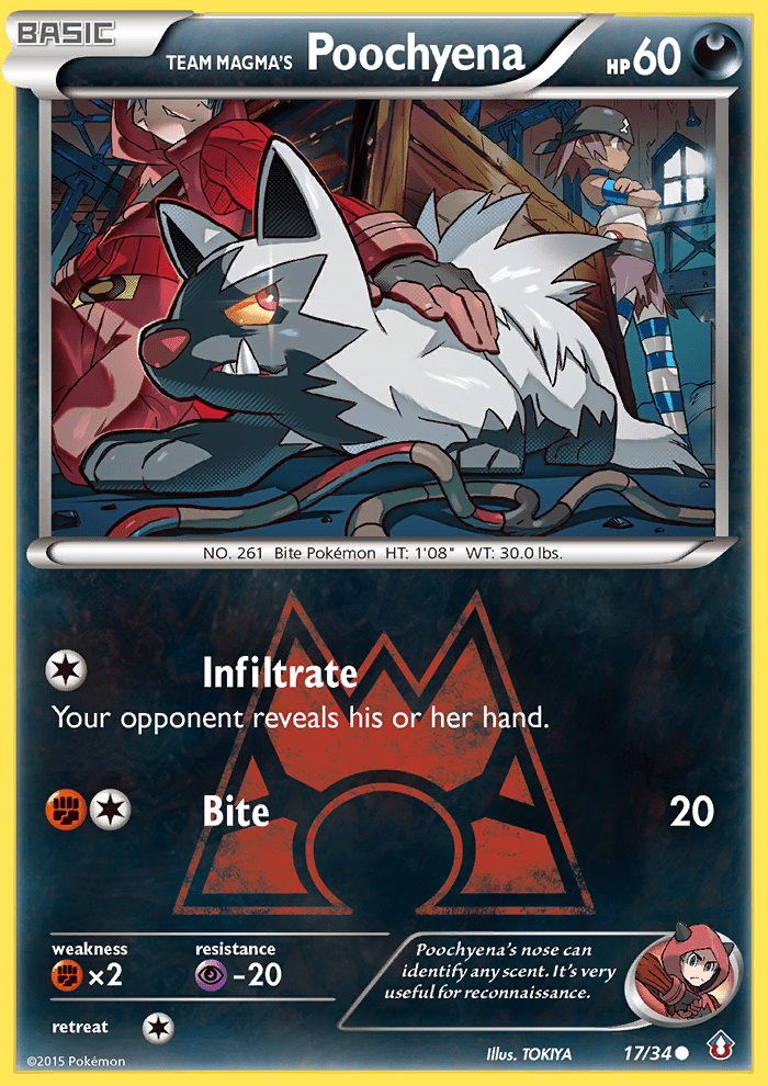 Team Magma's Poochyena (17/34) [XY: Double Crisis] Pokemon Single Pokémon  | Multizone: Comics And Games