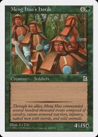 Meng Huo's Horde [Portal Three Kingdoms] MTG Single Magic: The Gathering  | Multizone: Comics And Games