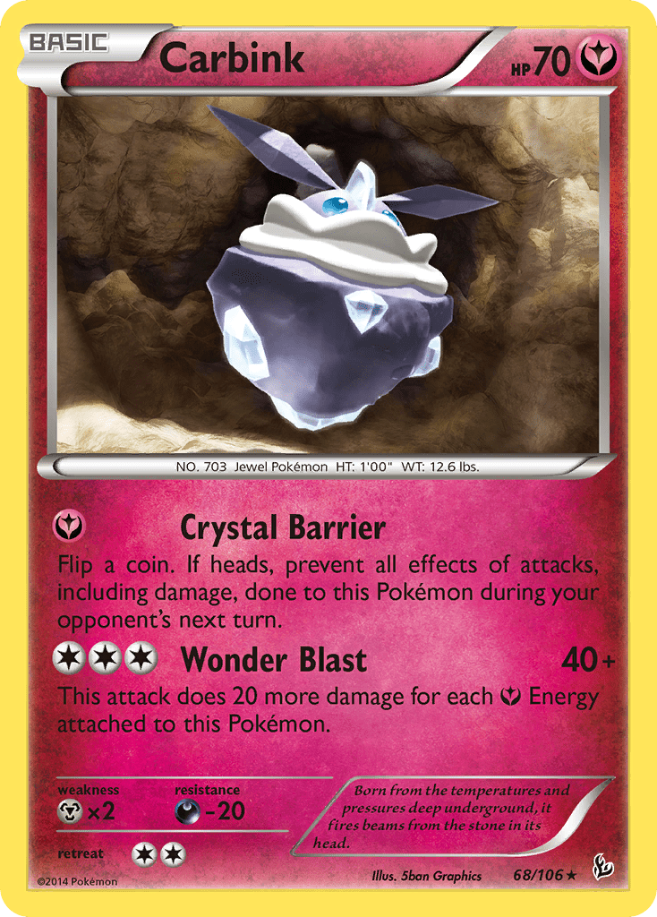 Carbink (68/106) [XY: Flashfire] Pokemon Single Pokémon  | Multizone: Comics And Games