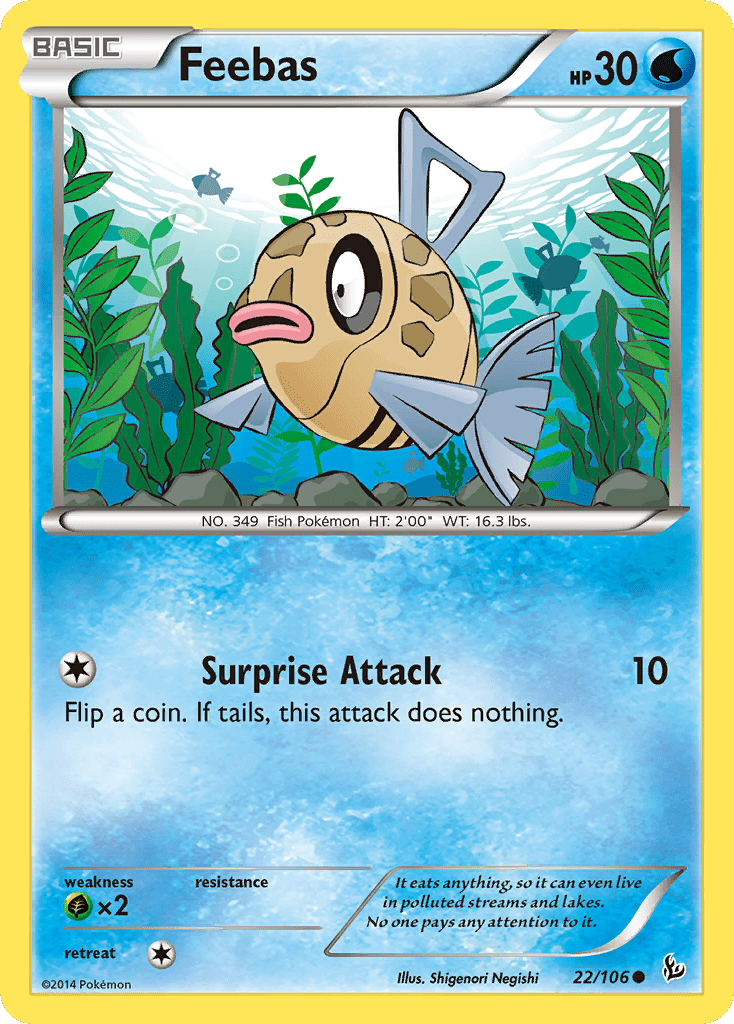 Feebas (22/106) [XY: Flashfire] Pokemon Single Pokémon  | Multizone: Comics And Games
