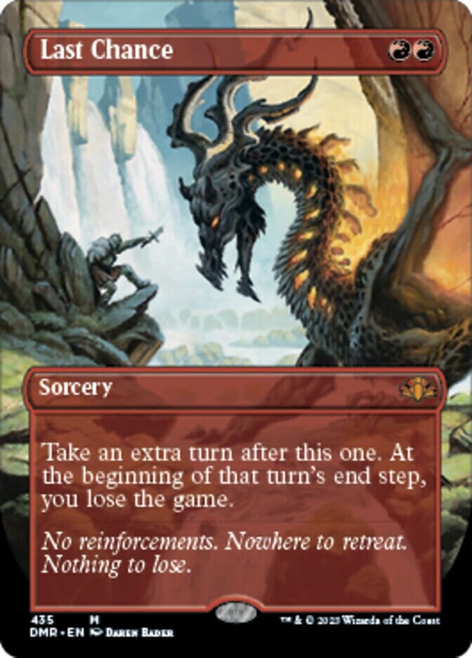 Last Chance (Borderless Alternate Art) [Dominaria Remastered] MTG Single Magic: The Gathering  | Multizone: Comics And Games