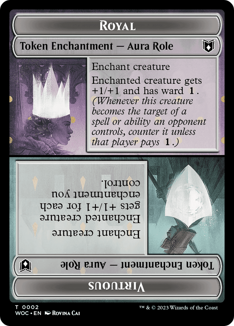 Copy // Royal Role / Virtuous Role Double-Sided Token [Wilds of Eldraine Commander Tokens] MTG Single Magic: The Gathering  | Multizone: Comics And Games