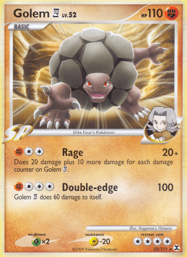 Golem (23/111) [Platinum: Rising Rivals] Pokemon Single Pokémon  | Multizone: Comics And Games