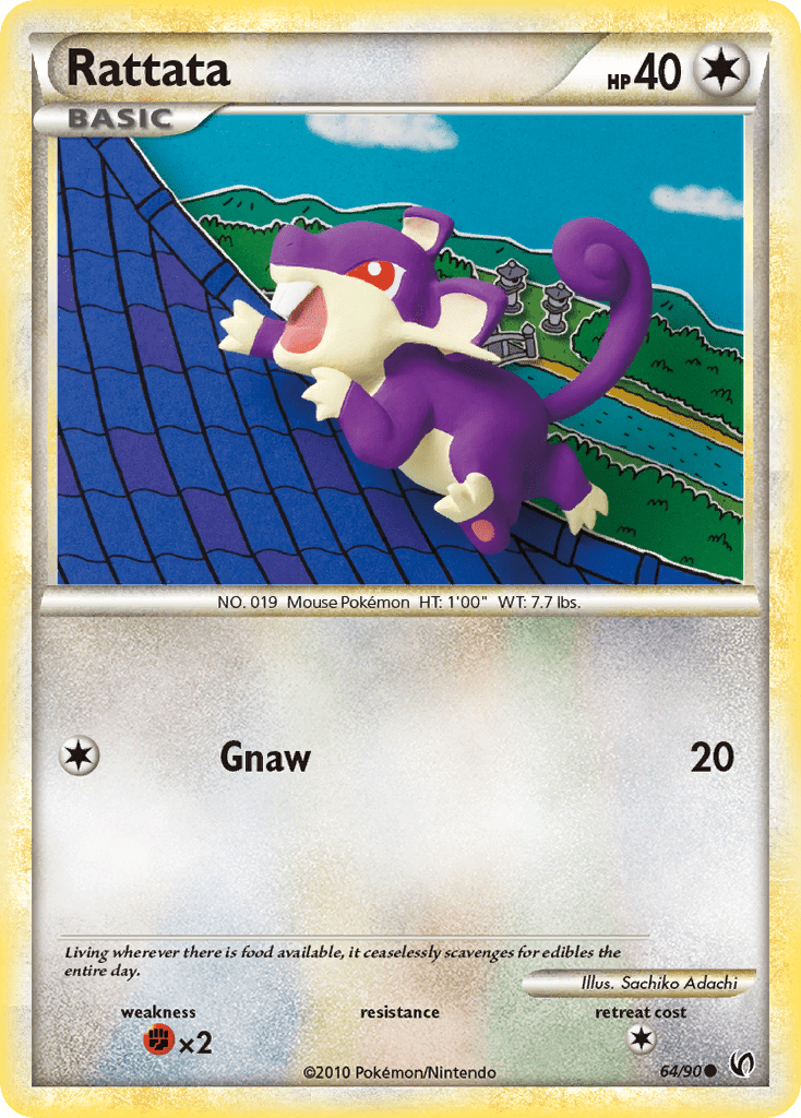 Rattata (64/90) [HeartGold & SoulSilver: Undaunted] Pokemon Single Pokémon  | Multizone: Comics And Games