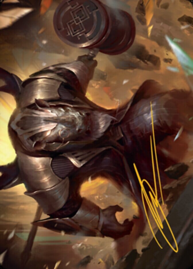 Perrie, the Pulverizer Art Card (Gold-Stamped Signature) [Streets of New Capenna Art Series] MTG Single Magic: The Gathering  | Multizone: Comics And Games
