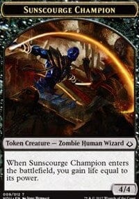 Sunscourge Champion // Zombie Double-sided Token [Hour of Devastation Tokens] MTG Single Magic: The Gathering  | Multizone: Comics And Games