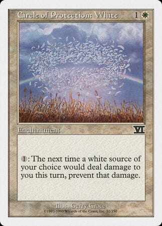 Circle of Protection: White [Classic Sixth Edition] MTG Single Magic: The Gathering  | Multizone: Comics And Games