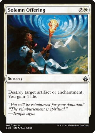 Solemn Offering [Battlebond] MTG Single Magic: The Gathering  | Multizone: Comics And Games