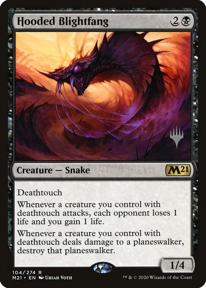 Hooded Blightfang (Promo Pack) [Core Set 2021 Promos] MTG Single Magic: The Gathering  | Multizone: Comics And Games