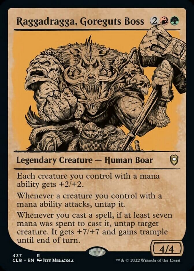 Raggadragga, Goreguts Boss (Showcase) [Commander Legends: Battle for Baldur's Gate] MTG Single Magic: The Gathering  | Multizone: Comics And Games