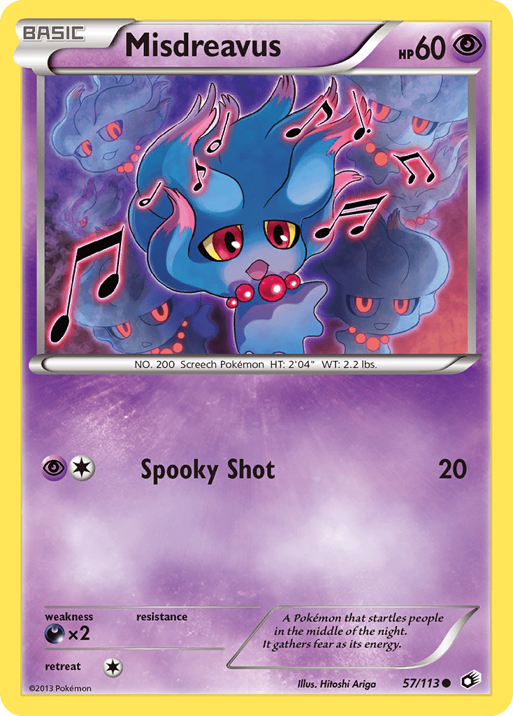 Misdreavus (57/113) [Black & White: Legendary Treasures] Pokemon Single Pokémon  | Multizone: Comics And Games