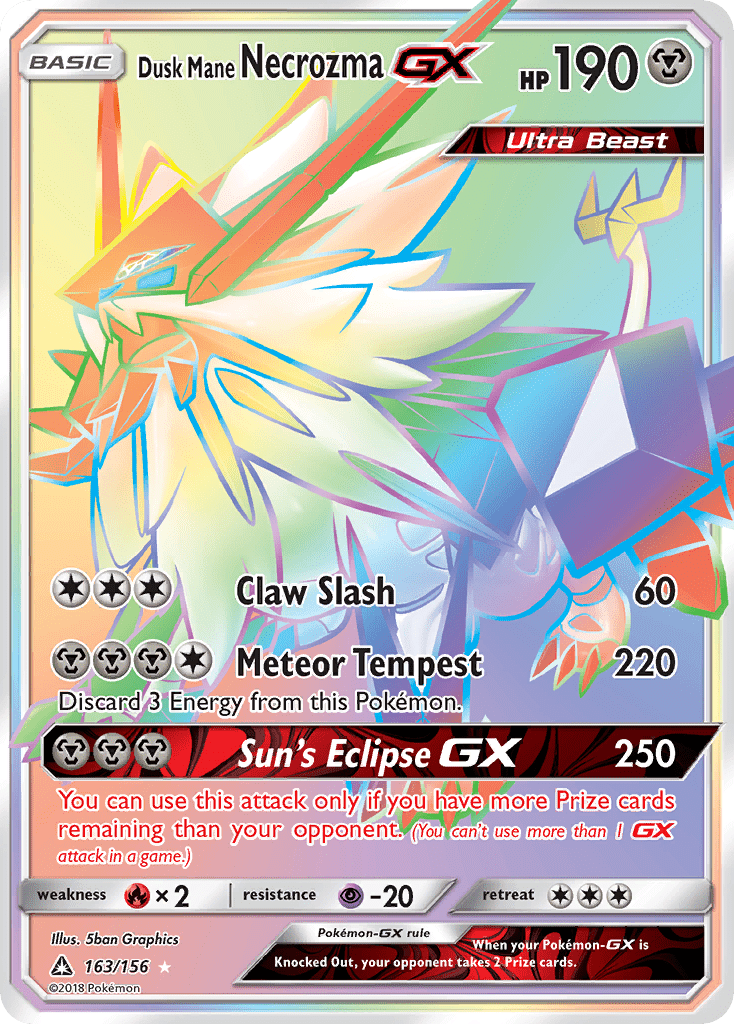 Dusk Mane Necrozma GX (163/156) [Sun & Moon: Ultra Prism] Pokemon Single Pokémon  | Multizone: Comics And Games