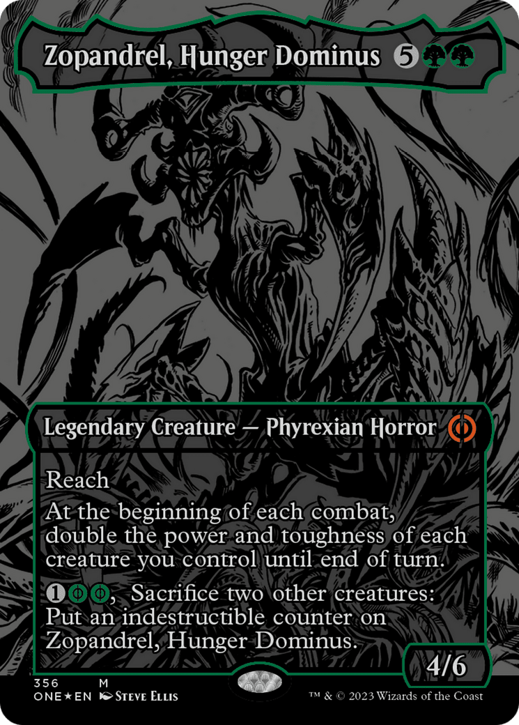 Zopandrel, Hunger Dominus (Oil Slick Raised Foil) [Phyrexia: All Will Be One] MTG Single Magic: The Gathering  | Multizone: Comics And Games