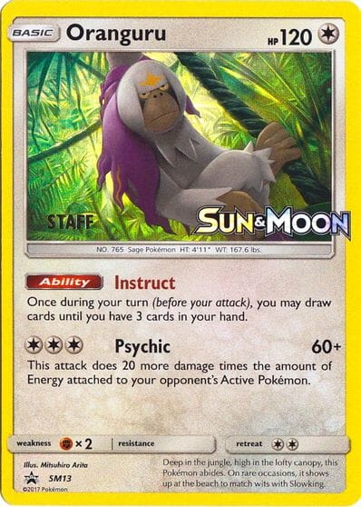 Oranguru (SM13) (Staff Prerelease Promo) [Sun & Moon: Black Star Promos] Pokemon Single Pokémon  | Multizone: Comics And Games