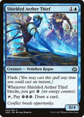 Shielded Aether Thief [Aether Revolt] MTG Single Magic: The Gathering  | Multizone: Comics And Games