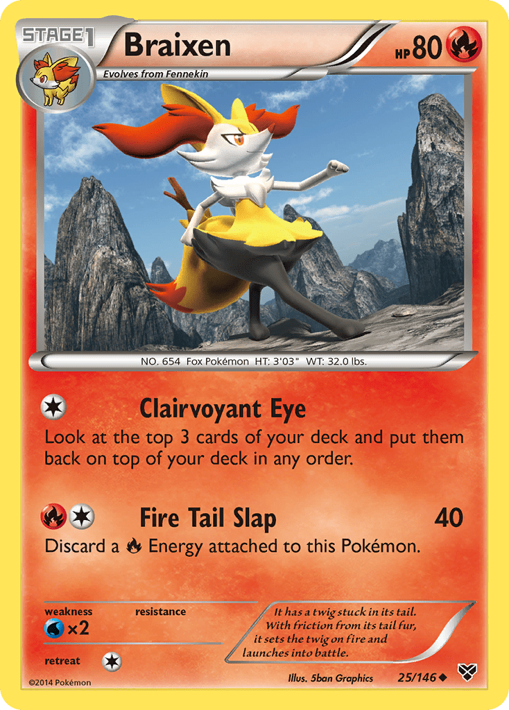 Braixen (25/146) [XY: Base Set] Pokemon Single Pokémon  | Multizone: Comics And Games