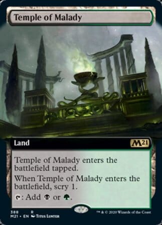 Temple of Malady (Extended Art) [Core Set 2021] MTG Single Magic: The Gathering  | Multizone: Comics And Games