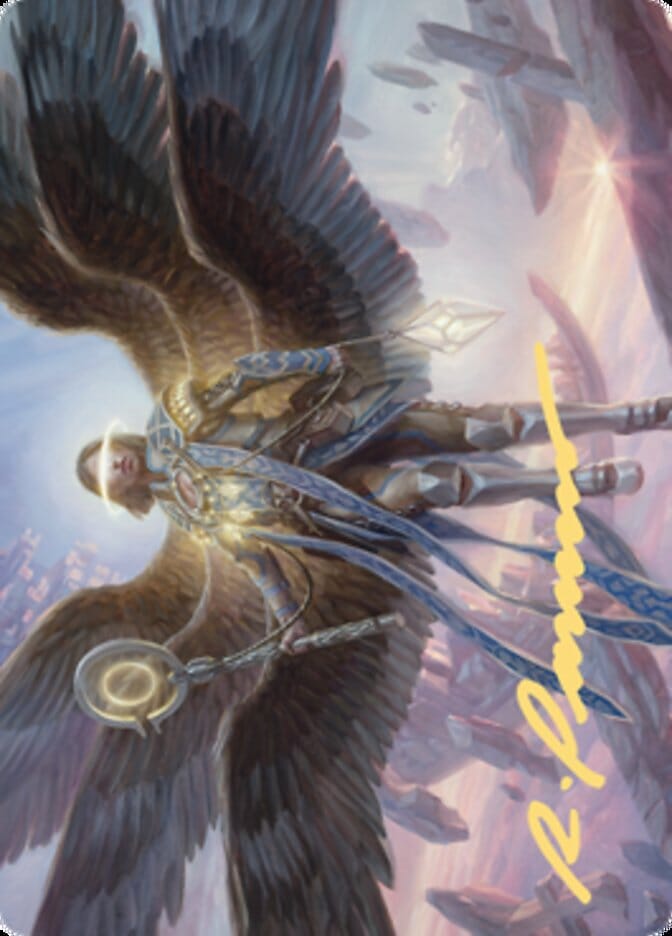 Angel of Destiny Art Card (Gold-Stamped Signature) [Zendikar Rising Art Series] MTG Single Magic: The Gathering  | Multizone: Comics And Games