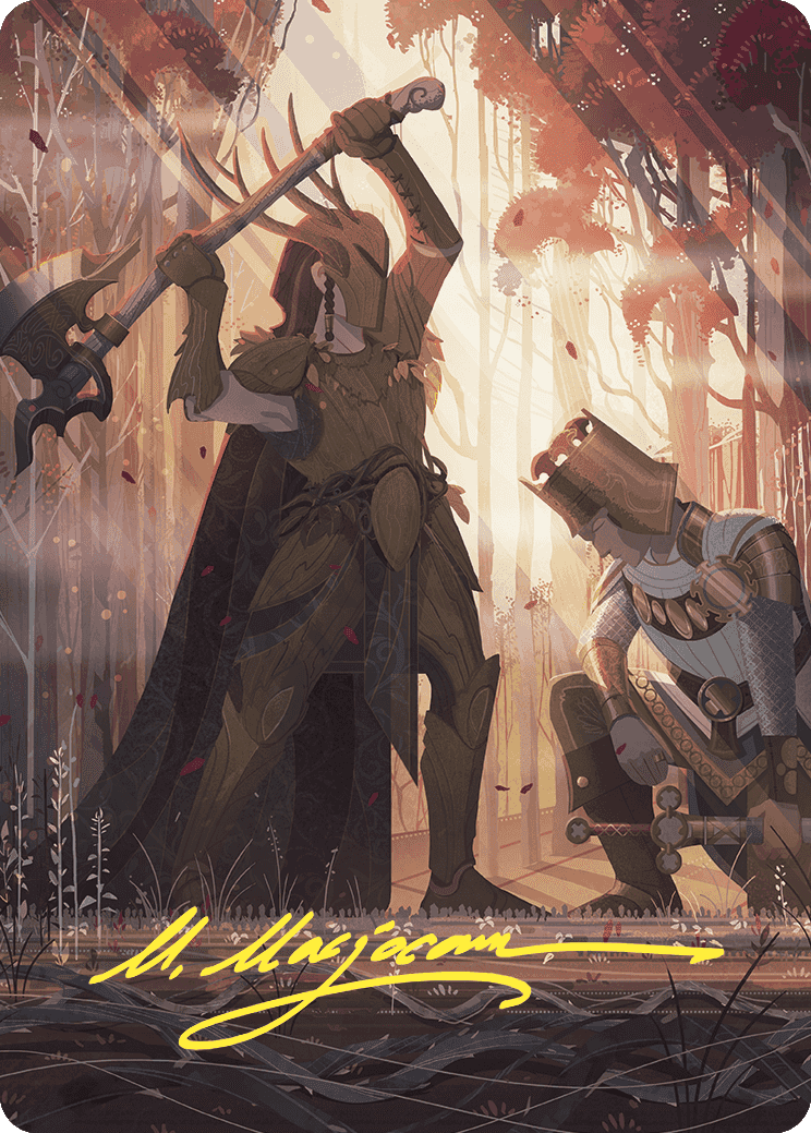 Karmic Justice Art Card (Gold-Stamped Signature) [Wilds of Eldraine Art Series] MTG Single Magic: The Gathering  | Multizone: Comics And Games