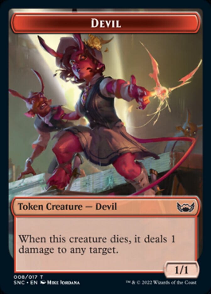 Devil // Wizard Double-sided Token [Streets of New Capenna Tokens] MTG Single Magic: The Gathering  | Multizone: Comics And Games