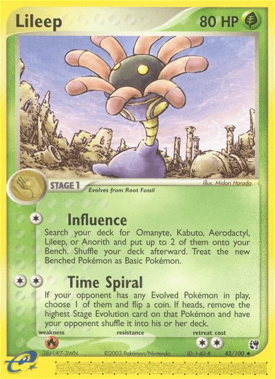 Lileep (42/100) [EX: Sandstorm] Pokemon Single Pokémon  | Multizone: Comics And Games